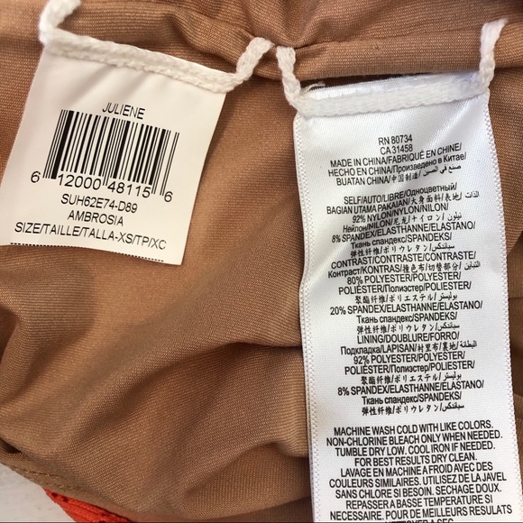 BCBGMaxazria Juliene peplum lace dress Ambrosia coral xs - Picture 8 of 8